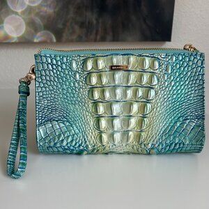 Brahmin Wristlet in Seafoam Ombre